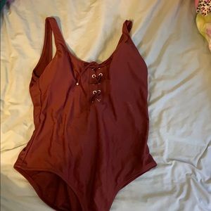 Brand new maroon one piece